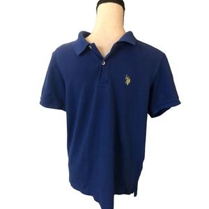 Polo Association Ralph Lauren Navy Blue Yellow Logo Small Shirt Tee